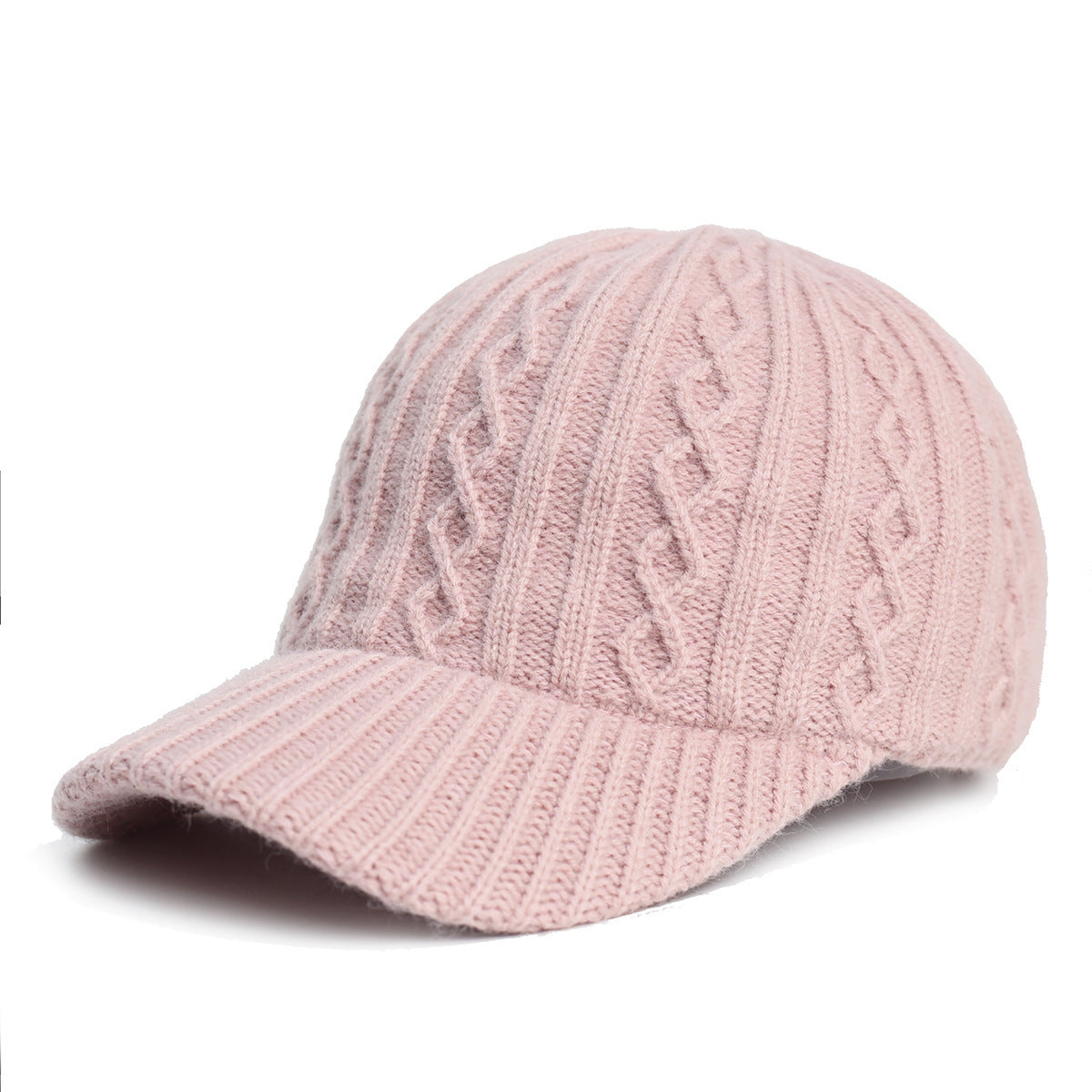 Knitting Wool Baseball Cap Korean Warm Solid Color Light Plate Peaked Cap