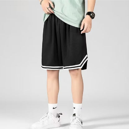 Hong Kong Style Japanese Style Workwear Shorts Men's Casual Loose And Simple Artistic Fifth Pants